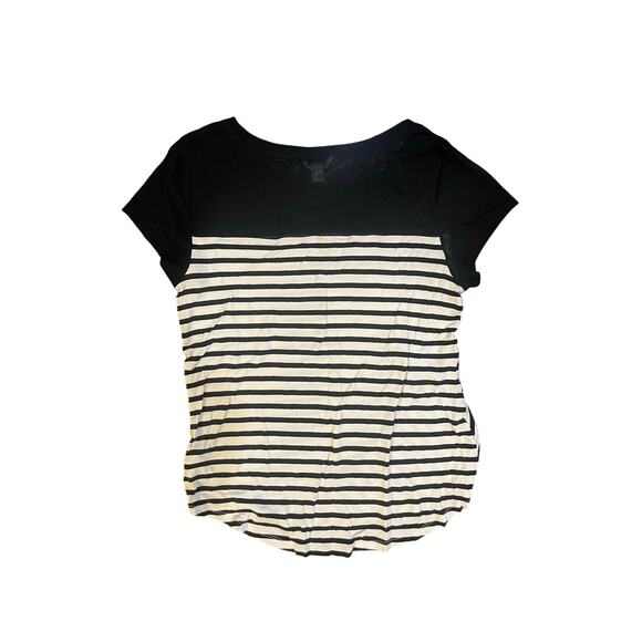 Calvin Klein Top Blouse Sheer Black and White - Picture 2 of 4